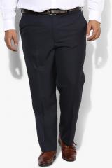 All Blue Solid Regular Fit Formal Trousers men