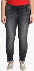 All Dark Grey Mid Rise Regular Fit Jeans women