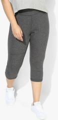 All Grey Solid Capri women