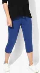 All Navy Blue Solid Capri women