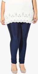 All Navy Blue Solid Leggings women