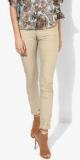 Allen Solly Beige Solid Chinos women