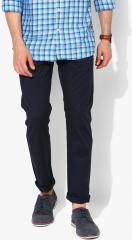 Allen Solly Black Solid Smart Slim Fit Chinos men