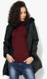 Allen Solly Black Solid Winter Jacket women