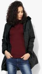 Allen Solly Black Solid Winter Jacket women