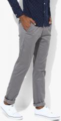 Allen Solly Grey Solid Slim Fit Chinos men