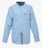 Allen Solly Junior Aqua Blue Regular Fit Casual Shirt boys