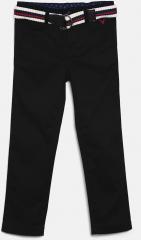 Allen Solly Junior Black Solid Slim Fit Chinos boys