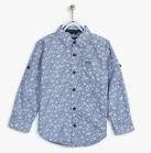 Allen Solly Junior Blue & Off White Printed Casual Shirt Boys