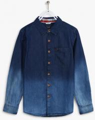 Allen Solly Junior Blue Faded Slim Fit Casual Shirt boys