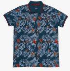 Allen Solly Junior Blue Printed Polo Collar T Shirt boys