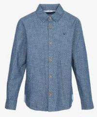 Allen Solly Junior Blue Regular Fit Casual Shirt boys