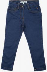 Allen Solly Junior Blue Regular Fit Mid Rise Clean Look Jeans girls