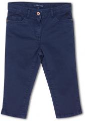 Allen Solly Junior Blue Regular Fit Solid Trousers girls