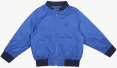 Allen Solly Junior Blue Solid Bomber Jacket boys