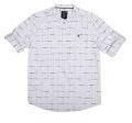 Allen Solly Junior Boys White Regular Fit Checked Casual Shirt