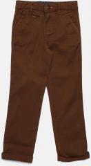 Allen Solly Junior Brown Solid Slim Fit Regular Trouser boys