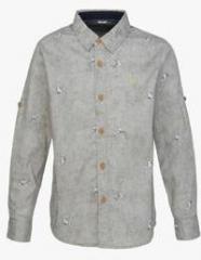 Allen Solly Junior Grey Regular Fit Casual Shirt boys