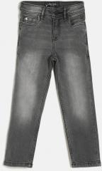 Allen Solly Junior Grey Regular Fit Mid Rise Clean Look Jeans boys