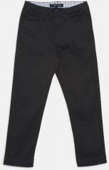 Allen Solly Junior Grey Solid Slim Fit Regular Trouser boys