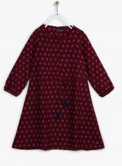 Allen Solly Junior Maroon Casual Dress women