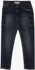 Allen Solly Junior Navy Blue Regular Fit Mid Rise Clean Look Jeans girls