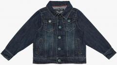 Allen Solly Junior Navy Blue Solid Open Front Jacket boys