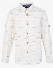 Allen Solly Junior Off White Casual Shirt boys