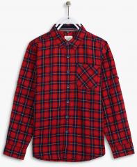 Allen Solly Junior Red Slim Fit Casual Shirt boys