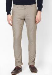 Allen Solly Khaki Regular Fit Casual Trouser men