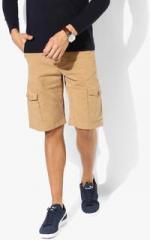 Allen Solly Khaki Solid Shorts men