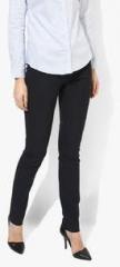 Allen Solly Navy Blue Solid Chinos women