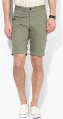 Allen Solly Olive Solid Shorts men