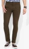 Allen Solly Olive Solid Slim Fit Chinos men