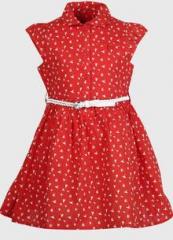 Allen Solly Red Casual Dress girls