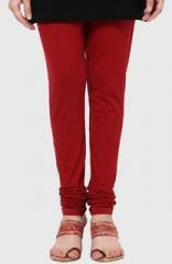 Alto Moda By Pantaloons Maroon Solid Legging women