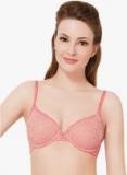 Amante Pink Self Pattern Padded Bra women