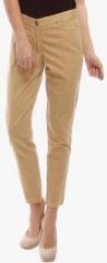 Amari West Beige Solid Chinos women