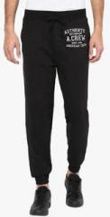 American Crew Black Solid Track Pant men