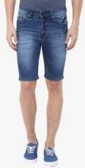 American Crew Blue Solid Shorts men