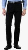 American-elm Black Solid Slim Fit Formal Trouser men