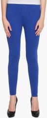 American-elm Blue Solid Leggings women