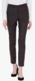 American-elm Brown Solid Slim Fit Formal Trouser women