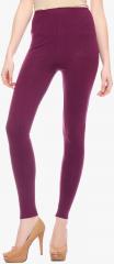 American-elm Purple Solid Leggings women