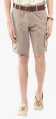 American Swan Beige Solid Shorts men