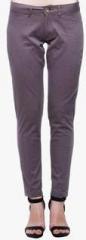 American Swan Purple Solid Chinos women