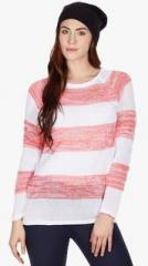 American Swan White Striped Pullover women