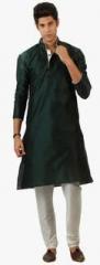 Amora Green Printed Kurta Pyjama men