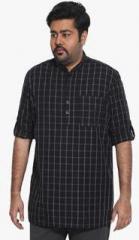 Amydus Black Checked Kurta men