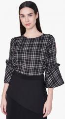 And Black Checked Blouse women